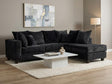 Downy Black Fabric Sectional Sofa from Decor Furniture