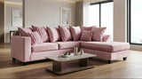 Kora Pink Fabric 2-Piece Sectional Sofa with Chaise from Decor Furniture
