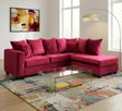 Kora Fuchsia Fabric 2-Piece Sectional Sofa with Chaise from Decor Furniture