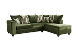 Gia Cactus Fabric Sectional Sofa view 2
