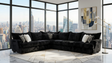 Rizz Black 4-Piece Sectional Sofa from Decor Furniture