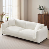 side perspective of Veronica Cream Boucle Sofa