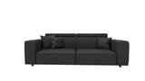 Milos Black 3-Seater Sofa - Ella Furniture
