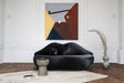 Audrey Black Velvet Loveseat angled side view