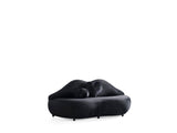 Audrey Black Velvet Loveseat 81"