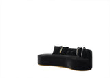 Sophia Black Velvet Chaise Lounge main angle
