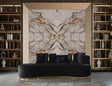 Sophia Black Velvet Chaise Lounge main view