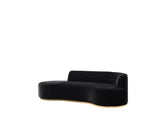 Sophia Black Velvet Chaise Lounge detail upholstery