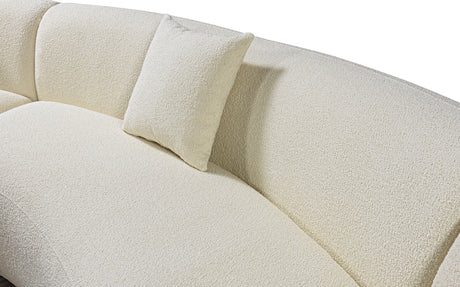Side of chaise lounge on sectional sofa