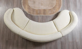 Emily Ivory Boucle 3-Piece Curved 138" Sectional