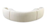 Emily Ivory Boucle 3-Piece Curved 138" Sectional