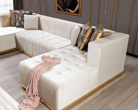 Detailed image showing velvet fabric and stitching