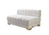 room view of Mia Ivory Velvet Double Chaise Sectional sectional sofa