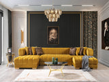 Close-up detail of velvet upholstery on Mia Sectional