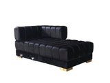Room perspective featuring Mia velvet sectional