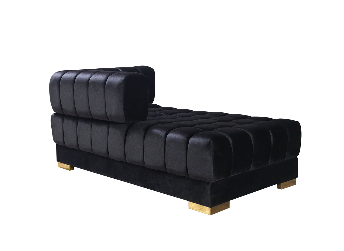 Side view of chaise lounge on sectional