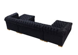 Side view highlighting sectional sofa lines and design