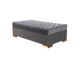 Emma Gray Velvet Double Chaise Sectional sofa main view