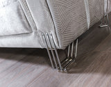 Santana Silver Velvet Sofa view 9
