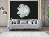 Santana Silver Velvet Sofa from Decor Furniture