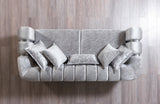 Santana Silver Velvet Sofa view 3