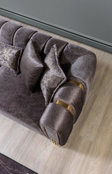 Santana Smoke Velvet Sofa view 6