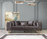 Ella Smoke Velvet Sofa 89" & Loveseat 69"