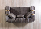 Ella Smoke Velvet Sofa 89" & Loveseat 69"