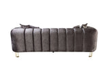 Santana Smoke Velvet Sofa view 5