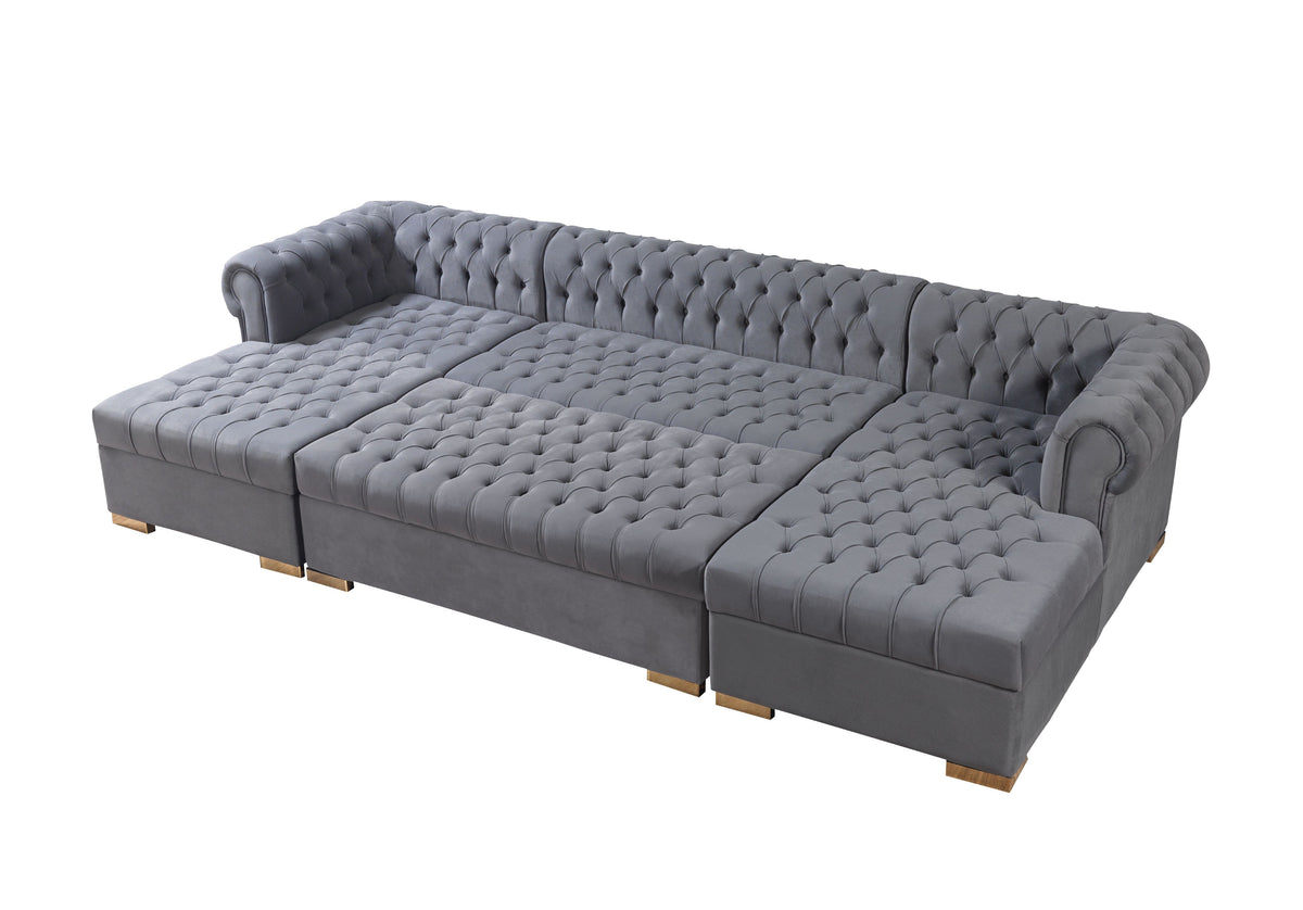 Detailed image of sectional sofa upholstery