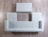 room view of Emma Pearl Velvet Double Chaise Sectional sectional sofa