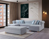 room view of Emma Pearl Velvet Double Chaise Sectional sectional sofa