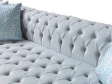 room view of Emma Pearl Velvet Double Chaise Sectional sectional sofa