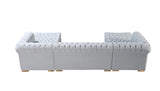 main view of Emma Pearl Velvet Double Chaise Sectional sectional sofa
