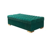 Emma Green Velvet Rectangle Ottoman front view