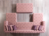 Close-up detail of velvet fabric on sectional
