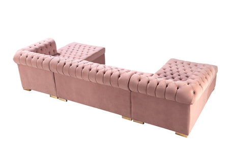 Room setting with double chaise sectional sofa