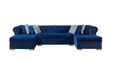 Side view showing chaise and loveseat