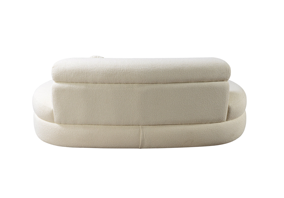 Rear side profile of Larissa loveseat