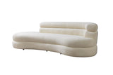 Side view highlighting chaise lounge shape