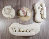 Detailed view of chaise lounge wooden frame