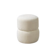 Sandy Ivory Bouclé Accent Stool by Nova, front view