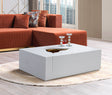 Leah Wood Whitegold coffee table front angle