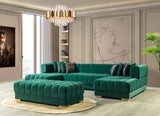 close-up of sectional sofa arm and seat cushions