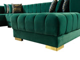 detailed view of sofa leg and upholstery