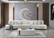 Olivia Ivory Boucle 3-Piece Curved Sectional main view