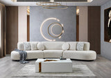 Olivia Ivory Boucle 3-Piece Curved Sectional main view