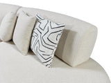 Olivia Ivory Boucle sectional sofa front view
