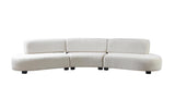 Olivia Ivory Boucle sectional fabric texture close up
