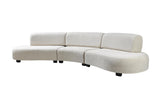Olivia Ivory Boucle sectional setup in room
